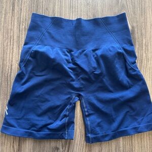 Effortless Seamless Shorts with White Logo